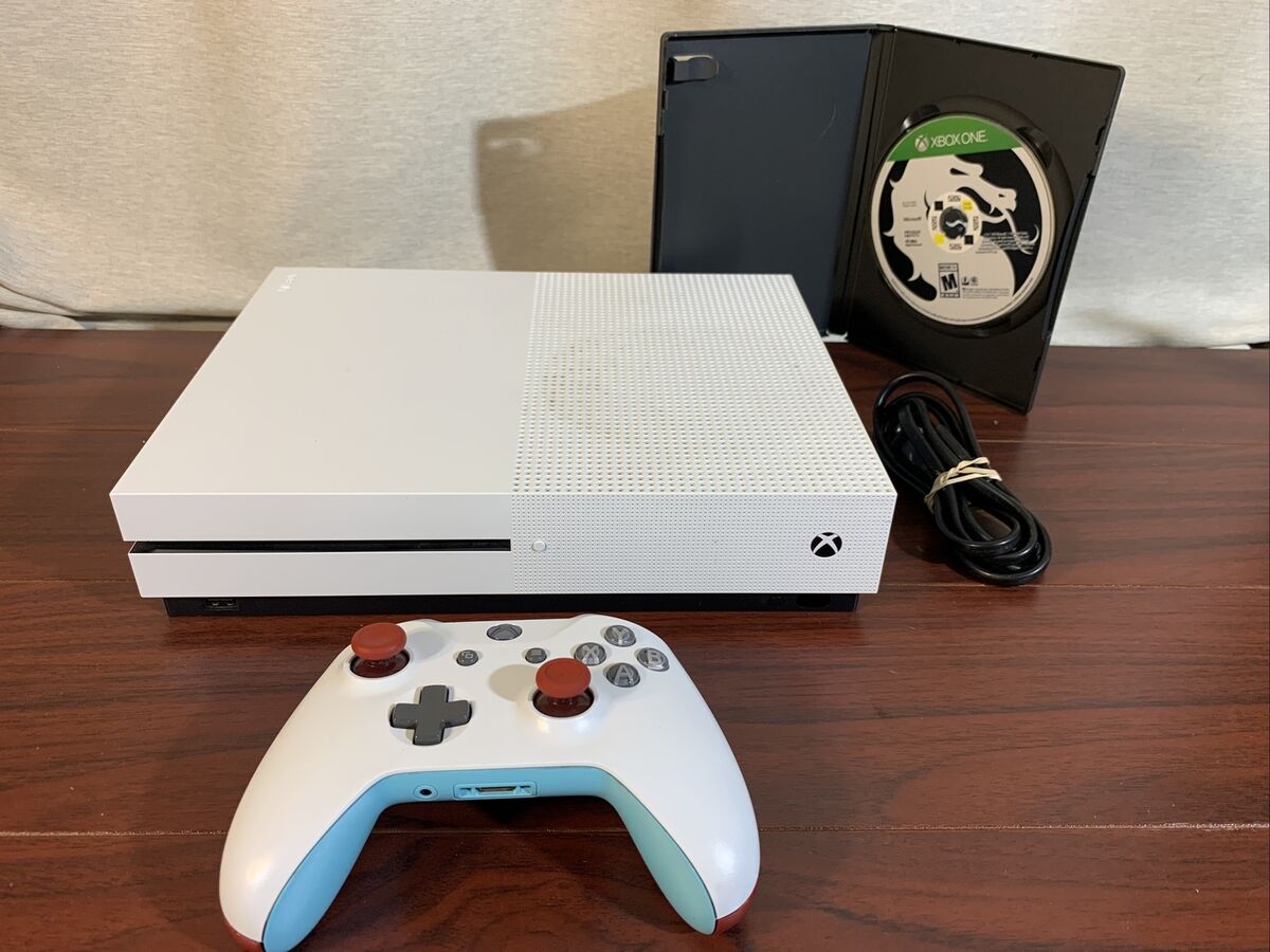 Microsoft Xbox One S 500GB Gaming Console White 2 Controller