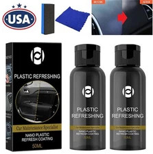 2 Sets Plastic Parts Refurbish Agent Car Exterior Restorer for Plastic Parts USA
