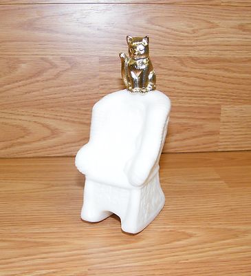 Genuine Avon Sitting Pretty Cotillion Cologne Cat On Chair