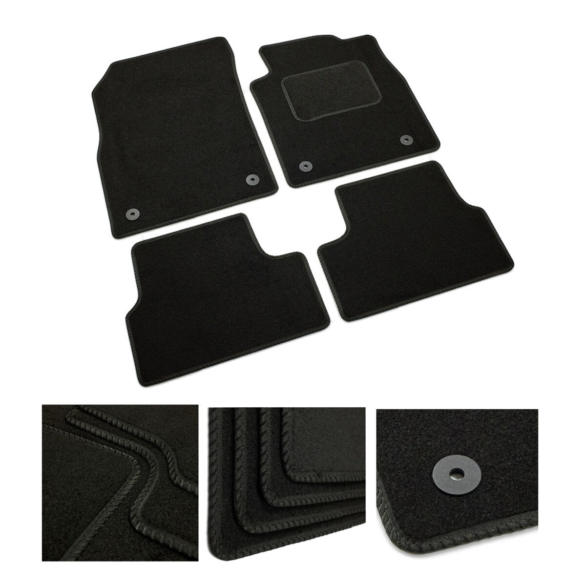 For Vauxhall Crossland X 2017 to 2021 Tailored Car Floor Mats Black