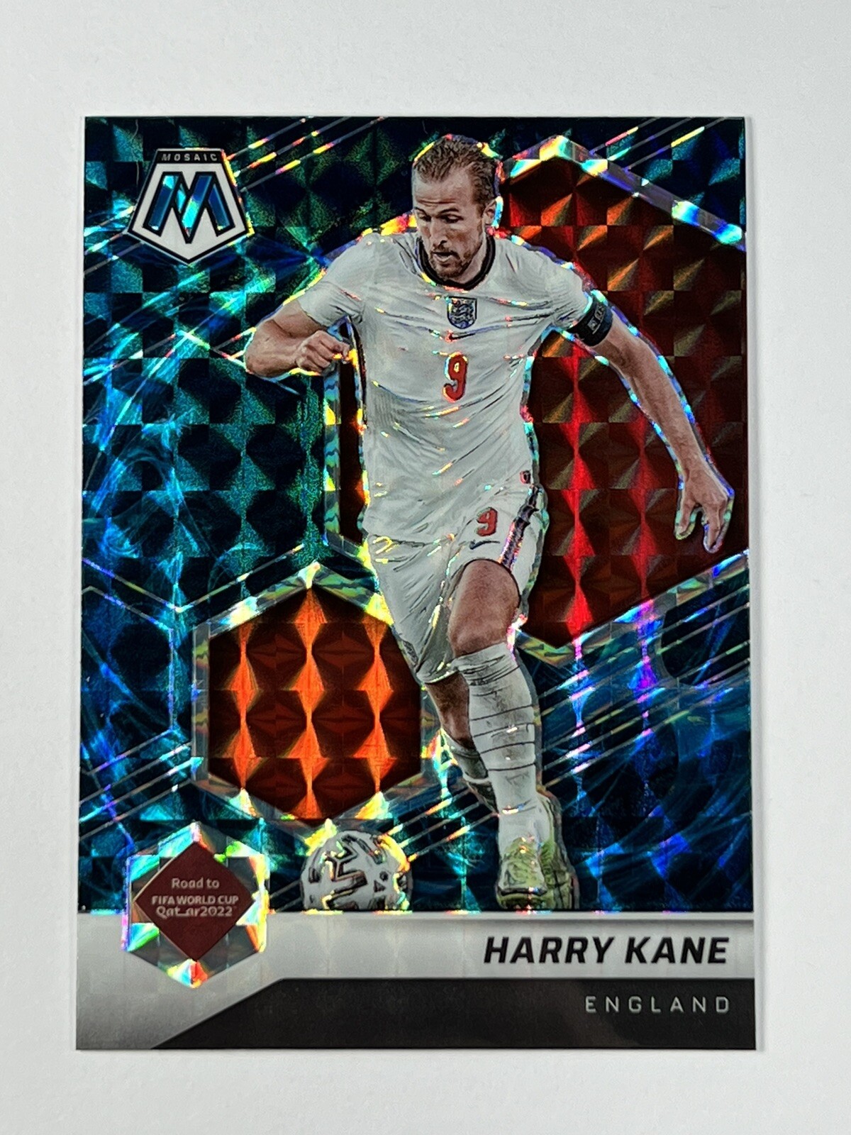 2021-22 Panini Mosaic Fifa World Cup Harry Kane #35 Genesis Prizm SP England