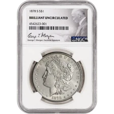 1878 S US Morgan Silver Dollar $1 - NGC Brilliant Uncirculated