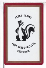 Single Railroad Playing Card "California Western, CWR-1a" Ballhagen Bk, Stand