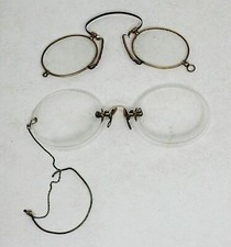 2 pair True Vintage Gold Eyeglasses 1 marked 1/10 12K GF other Unmarked Armless