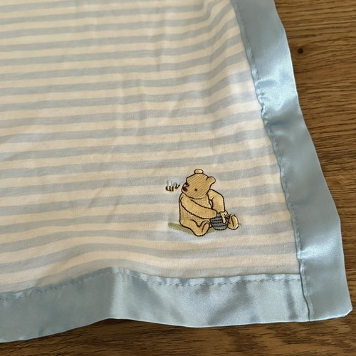Disney Store Classic Winnie the Pooh Honey Pot Baby Security Blanket Blue - Picture 3 of 5