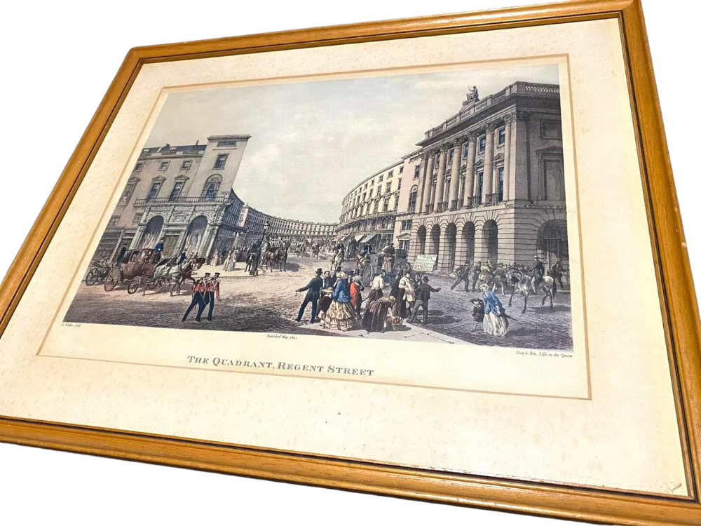 The Quadrant Regent Street 1852 Delft & Son Lithograph To The Queen – Iconic