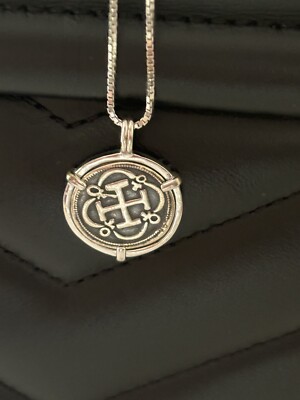 ATOCHA Münzdesign 1600-1700 Anhänger 925 Sterling Silber versunkener Schatz Schmuck