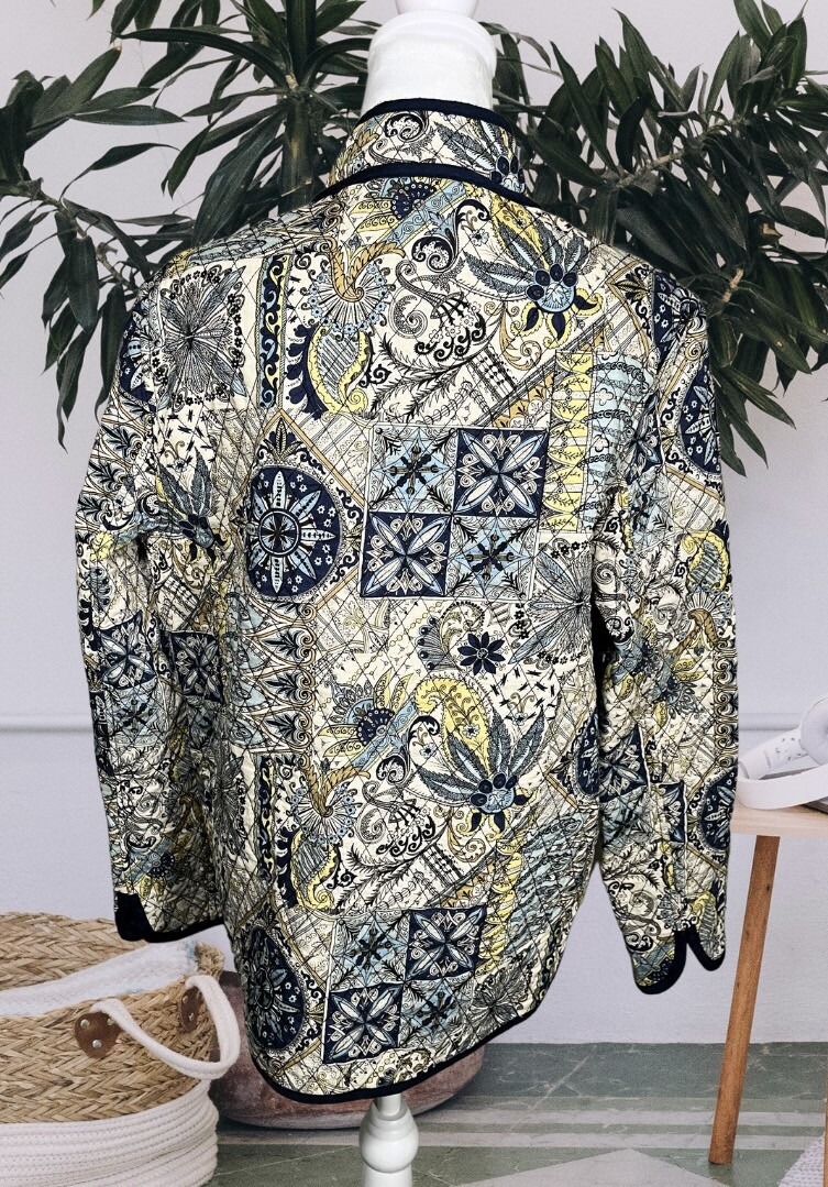 Vintage Quilted Button Down Jacket Medium - image 3