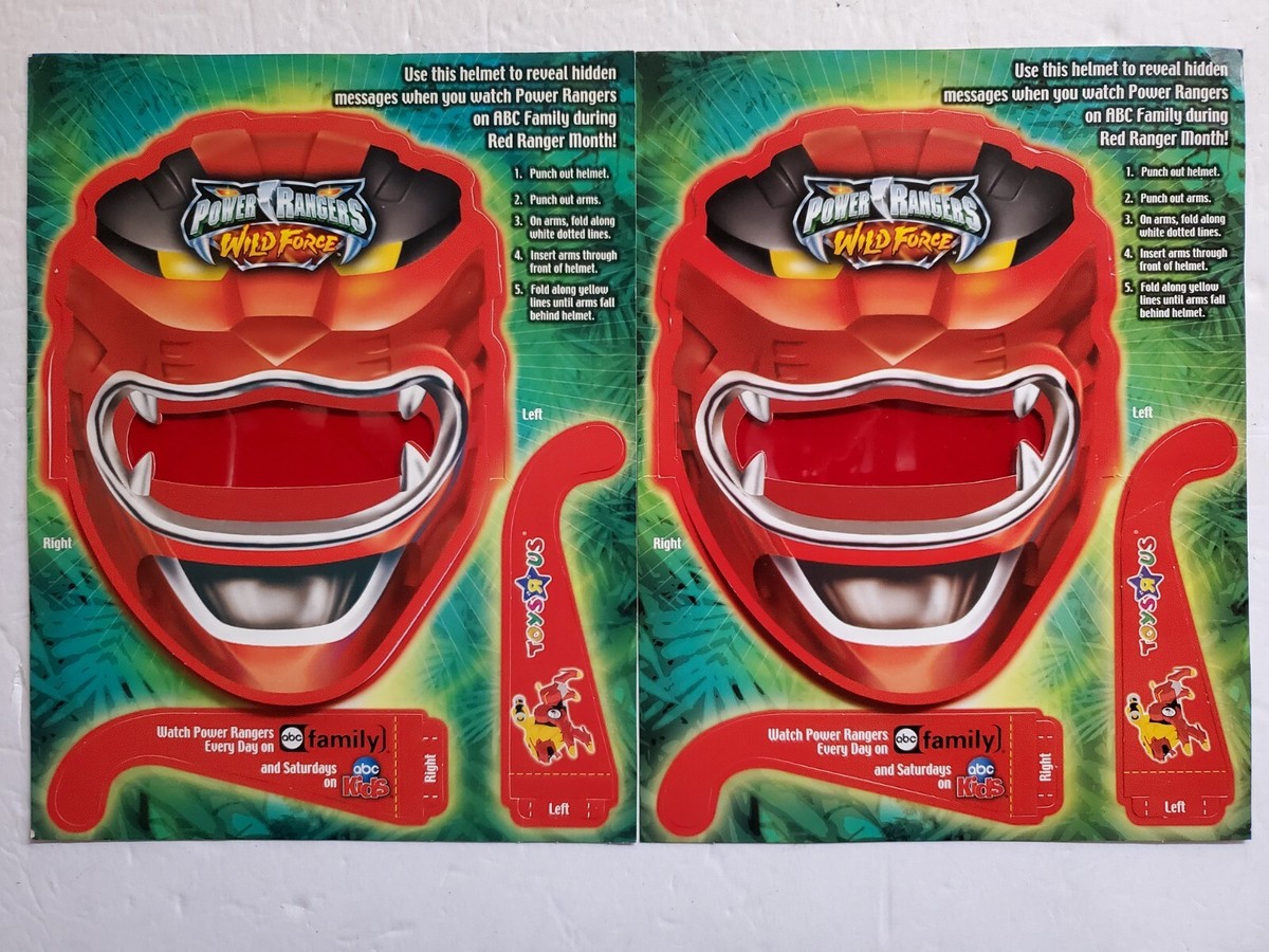 Vintage Power Rangers Wild Force Red Ranger Hidden Messages
