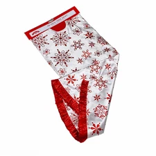 Holiday Time 48" Red Satin Glitter Snowflake Christmas Tree Skirt 