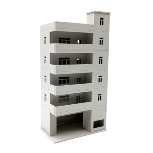 HO scale building ( Apartment Building ) 1:87 HO gauge model train layout NEW US - Picture 1 of 9