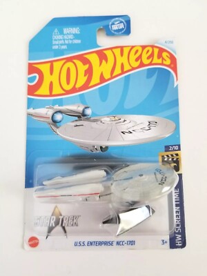 Hot Wheels Star Trek U.S.S. Enterprise NCC-1701 Small 3.5'' Ship w/Stand 2023