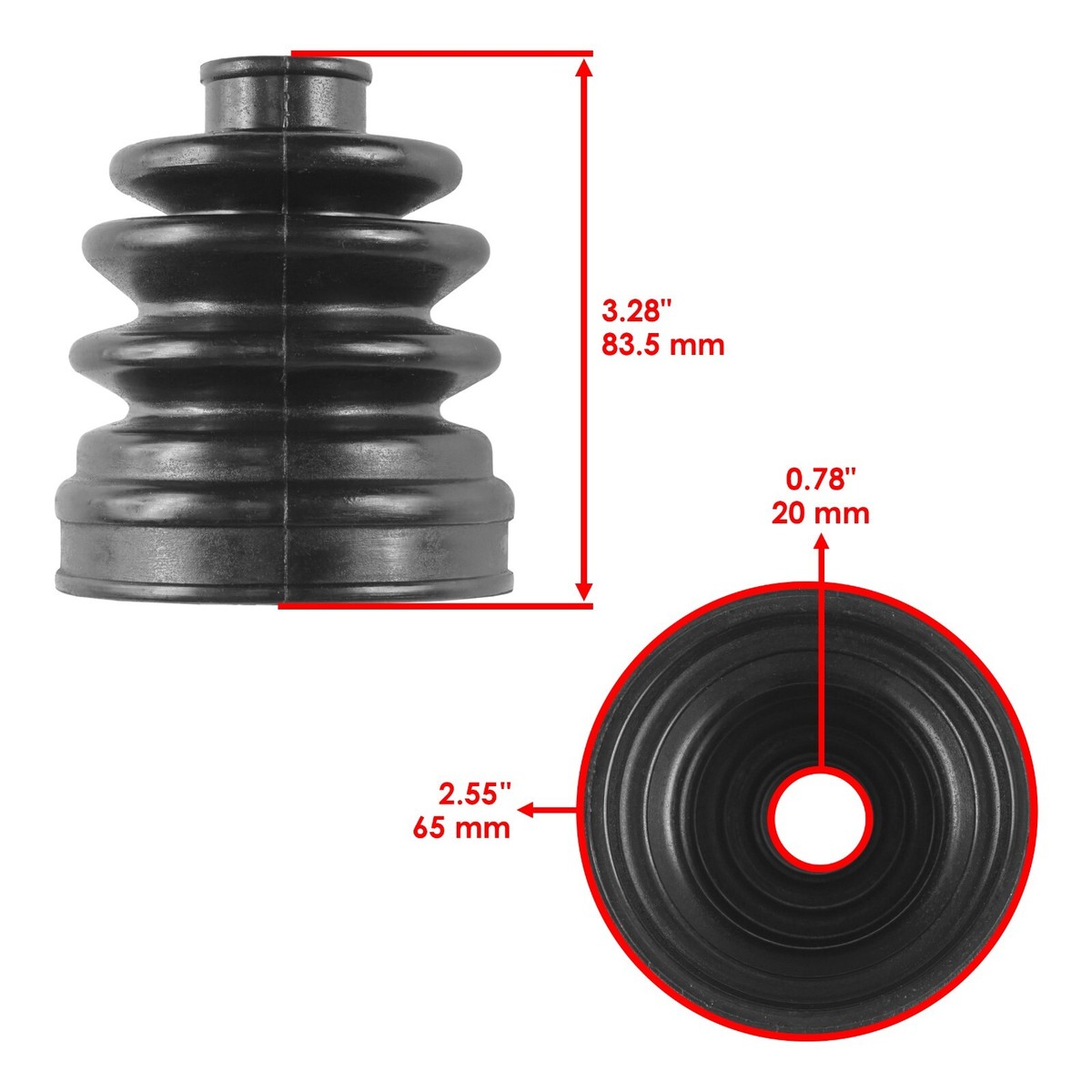 2 Front Axle Inner Outer CV Boot Kit for Kawasaki Prairie 400
