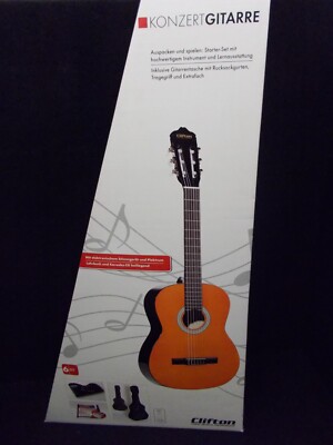 Konzert Gitarre, Clifton, Starter-Set, 6 tlg., Holz. #IK-519