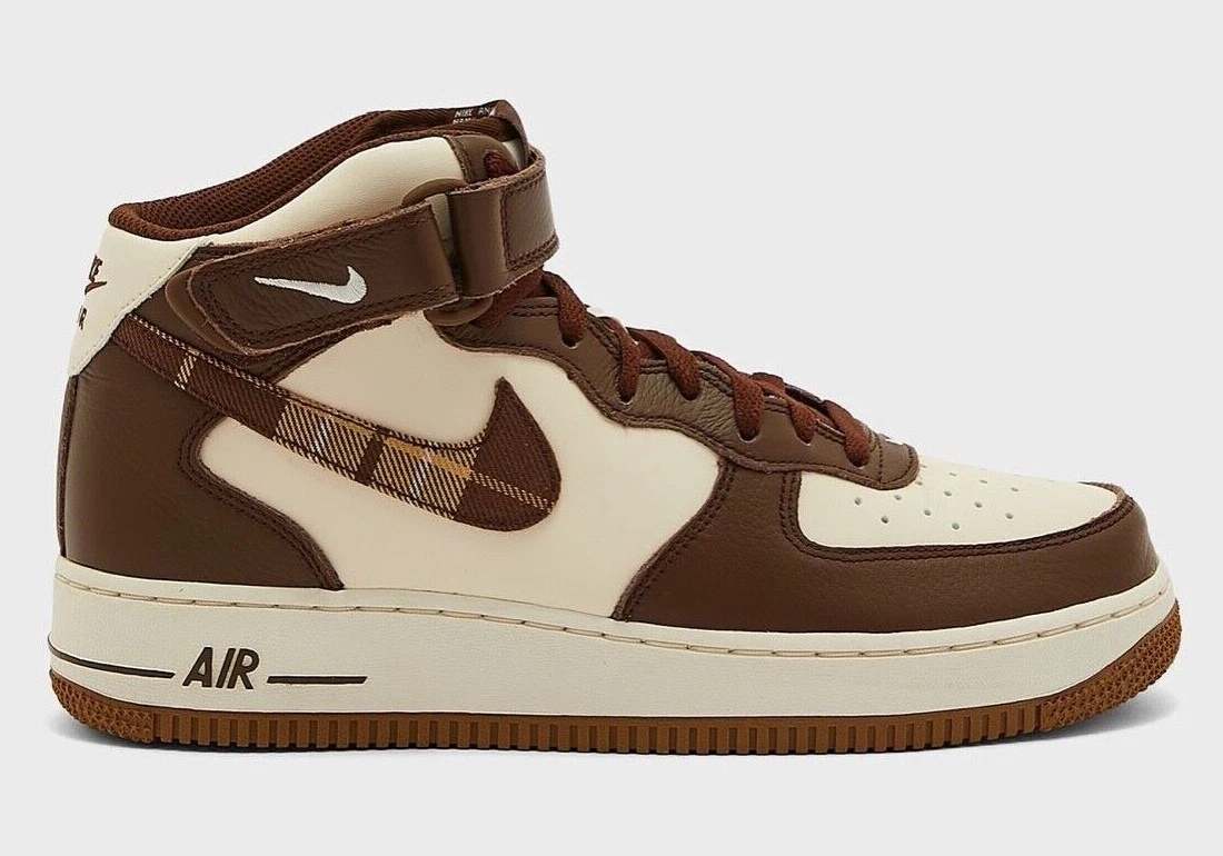 Nike Air Force 1 Mid Brown Plaid DV0792-100