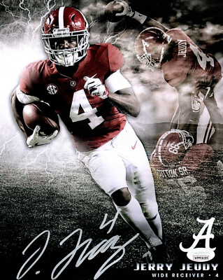 Broncos JERRY JEUDY Signed 8X10 Alabama Crimson Photo #3 AUTO 1st Rnd Pk  JSA