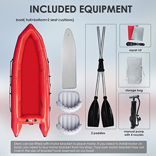 2 Person Inflatable Touring Kayak for Adults, Portable 9.8FT Inflatable Boat 
