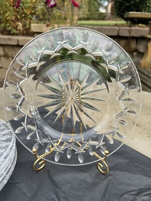Gorham Crystal  Lady Anne  - Luncheon Plates 8 1/2'', Set of 7 