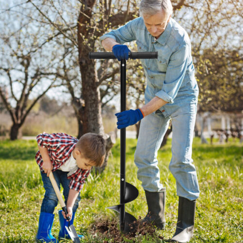 6’’ Manual Hand Earth Auger Fence Post Drill Soil Digger Hole Borer Digger Bit
