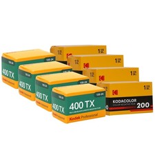 4x Kodak 400TX Tri-X 400 B W Negative Film  4 Kodacolor 200 Color Negative Film
