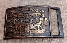 Levi Strauss & Co Belt Buckle Original Riveted Quality Made In USA