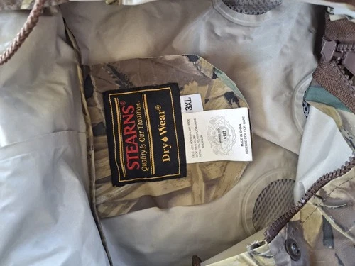 Stearns Dry Wear Ducks Unlimited Camo Rain Jacket Men's 3XL Waterproof Hunting image 6