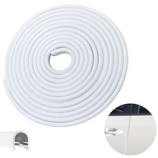 Car Door Edge Guards, 16.4Ft 5m Car Door Protector Edge Guards 16-2/5Ft white