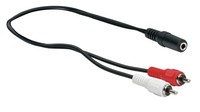 Schwaiger Aux 3,5Mm Klinke Buchse Auf 2X Cinch Audio Adapter 0,2M Kabel Neu