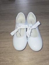 Weissman Girls Kids Ribbonette Tap Shoes W600 Size 1YM White