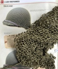 FILET CAMOUFLAGE CASQUE AMERICAIN US M1 JONC NORMANDIE ANGLAISE WWII WW2 1944