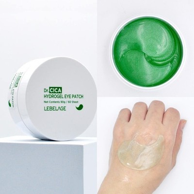 LEBELAGE Dr.Cica Hydrogel Augenklappe 90g x 60 Stück Pflegende Beruhigende...
