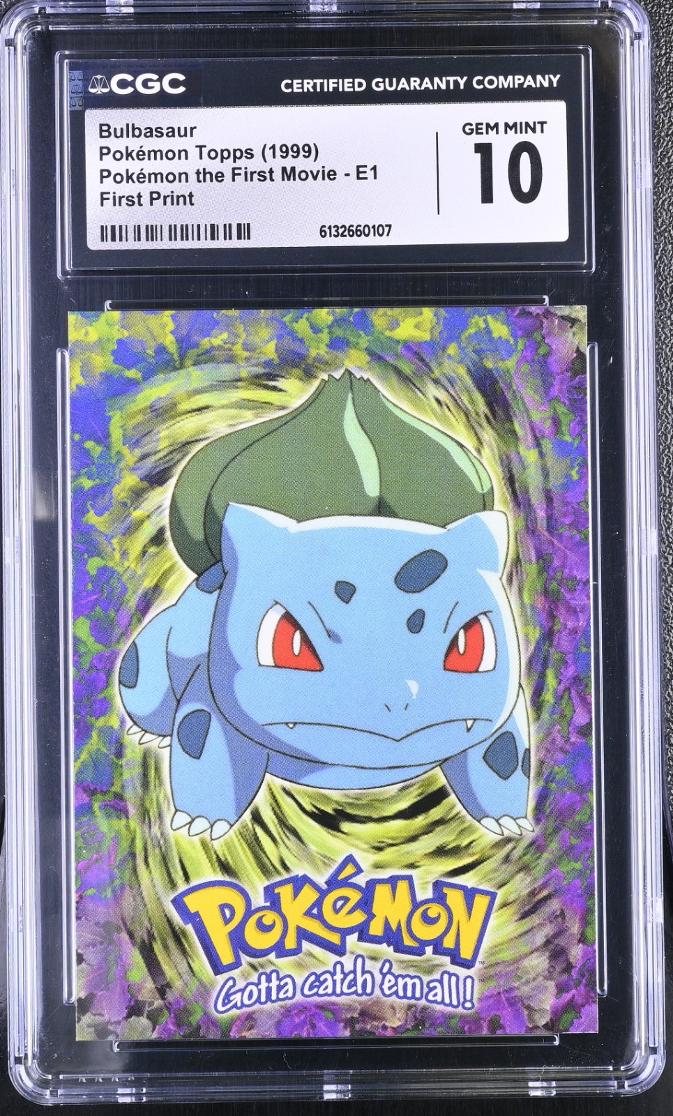 Pokemon Card Bulbasaur E1 Topps The First Movie 1999 CGC 10