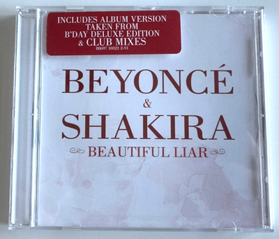 Beyoncé & Shakira Beautiful Liar USA CD Single Import 2007 Hype Sticker