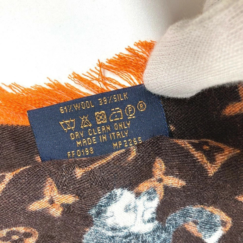 Authentic Louis Vuitton Monogram Cashmere Scarf Muffler - Reykjavik image 9