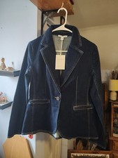 Brand New With Tags Free Assembly Women's Single Breasted Denim Blazer