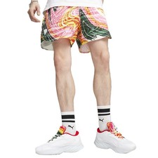 PUMA Scuderia Ferrari Race Crew Shorts Mens Pink Casual Athletic Bottoms 6237870