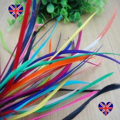 FEATHER PLANET Vibrant Biot Feathers x5 – Spike Effect for Millinery, Fascinators & Fly Fishing