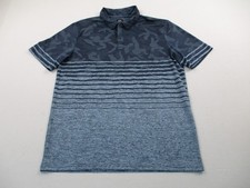 Oakley Polo Shirt Mens Size Medium Blue Camo Stretch Short Sleeve Regular Fit