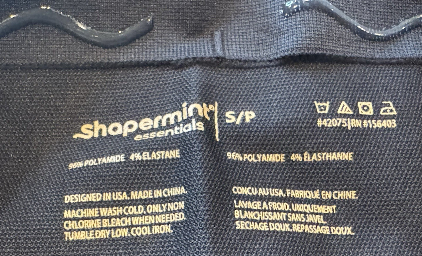 NWT Shapermint Essentials Black High Waisted Shaping Leggings Small #42075 thumbnail 8