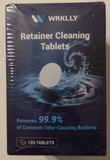 WRKLLY Retainer Cleaner Tablets Cleaner Remove Odors 120 tablets In Sealed Packs