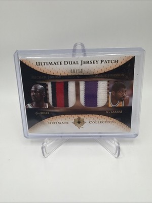 2005 Ultimate Collection Michael Jordan Magic Johnson “DUAL JERSEY PATCH” /10