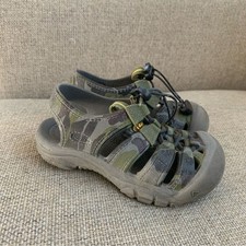 KEEN Waterproof Sandals Newport Rubber Camouflage Green Gray Toddler Size 8