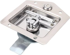 BORDSTRACT Flush Mount Lock,Stainless Steel T Shaped Handle Latch Lock Silver 