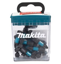 Image of Makita Black Impact Rated PH2x25mm Screwdriver Bits 25 Pack E-12360