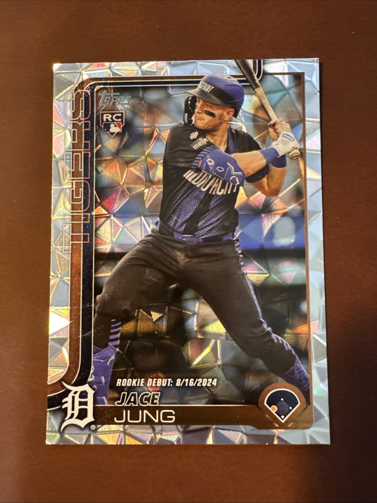 2025 Topps #US93 Jace Jung, Detroit Tigers (RC) - Diamante Foil Parallel Insert
