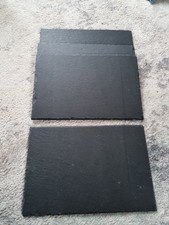 Set of 4 Navaris Slate Plates Board Rectangle Serving Plates 30cm x 20cm