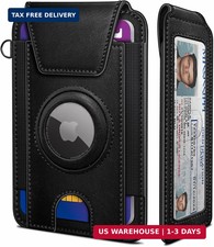 Ultra Slim AirTag Card Holder RFID Blocking Minimalist Wallet Magnetic Flap Gift