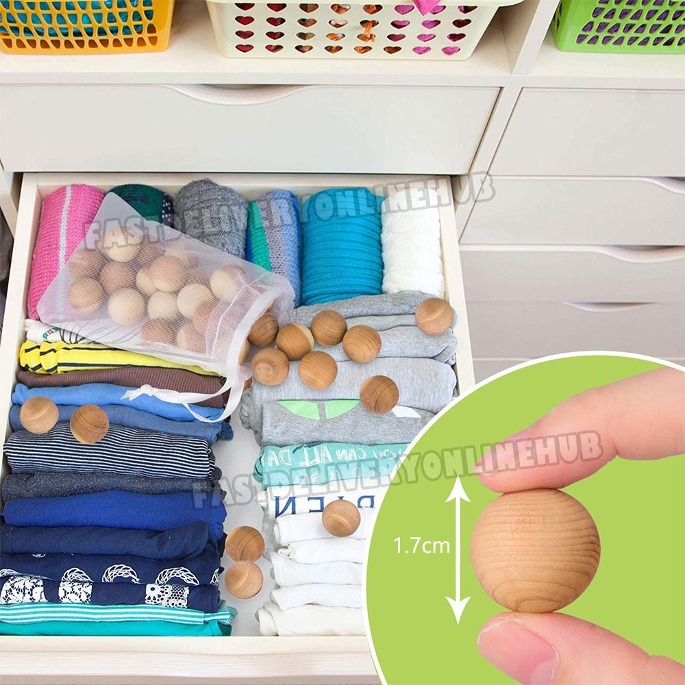 100pcs Cedar Mothballs Natural Scented Insect Repellent Safe Effective AU