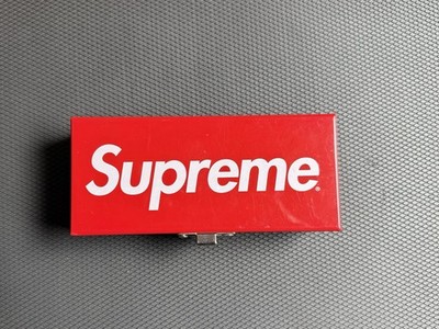 新品 Supreme 17SS Small l Storage Box Supreme New York Small Metal Storage Box Box Logo SS17 Red