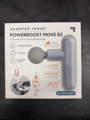 Sharper Image Powerboost Move - Mini Percussion Massage Gun Color: Periwinkle